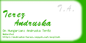 terez andruska business card